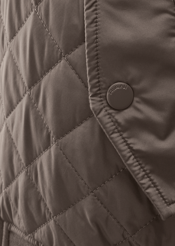 Veste matelassée courte à col duveteux