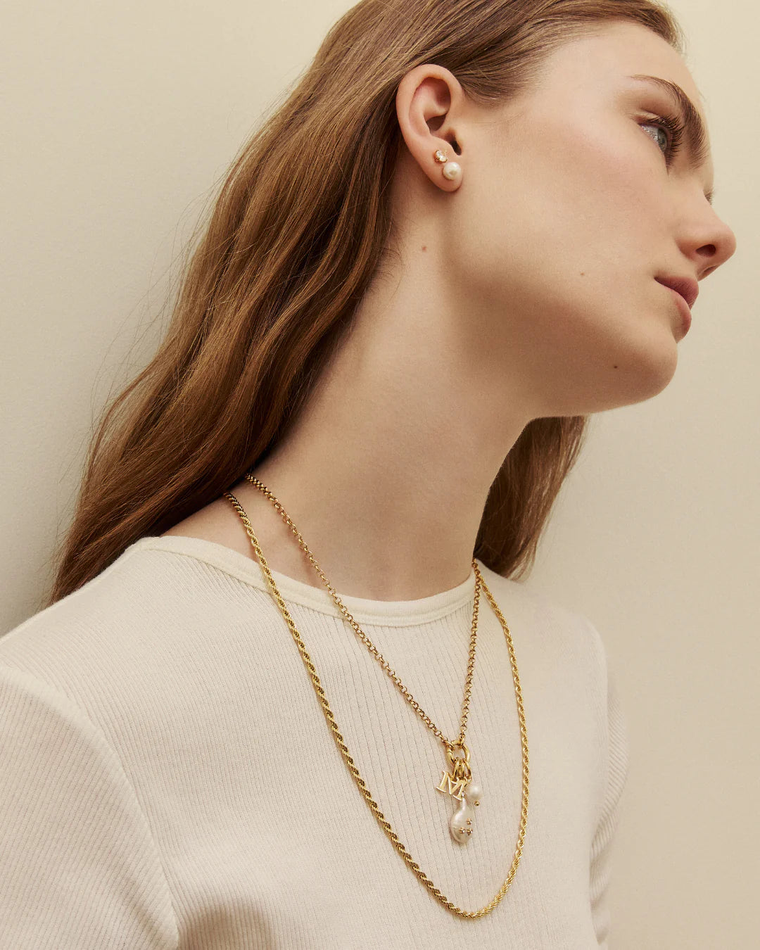 Collier chaîne avec anneau Diana 20"