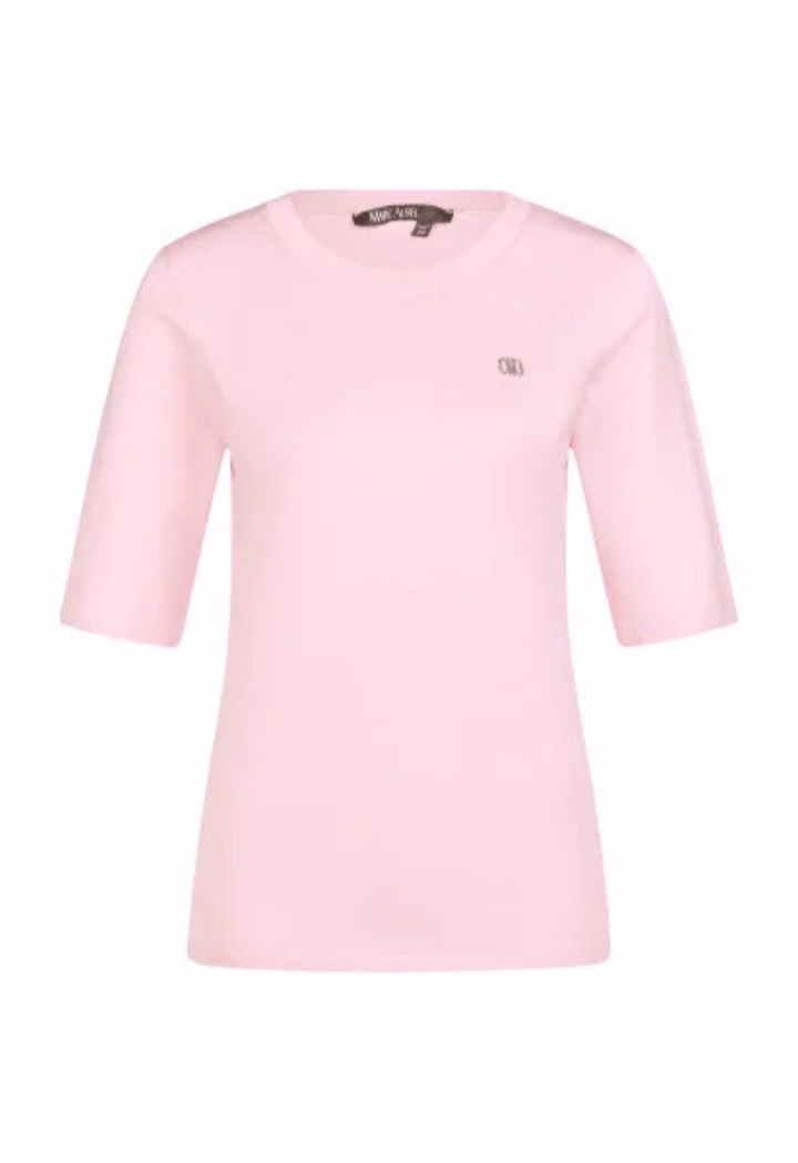 T-shirt en tricot col rond - Rose