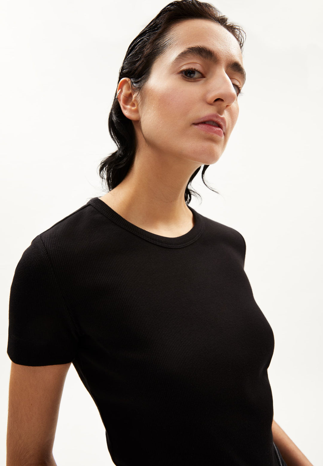 T-shirt en coton côtelé Kardaa
