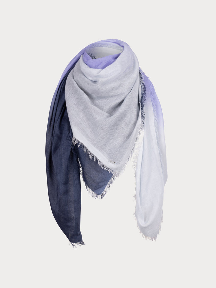 Foulard en cachemire et soie avec effet dégradé