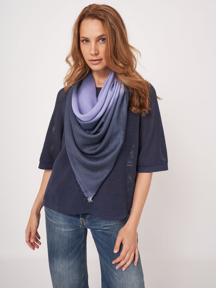 Foulard en cachemire et soie avec effet dégradé