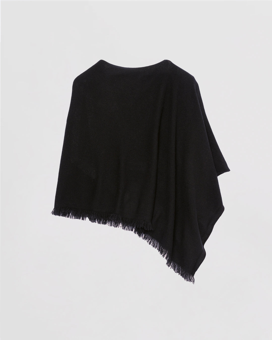 Poncho en cachemire avec franges