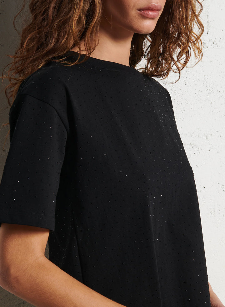 T-shirt avec strass à dos croisé ouvert Martisy