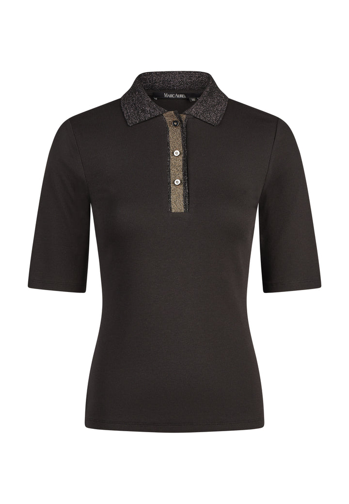 Polo ajusté à détails scintillants
