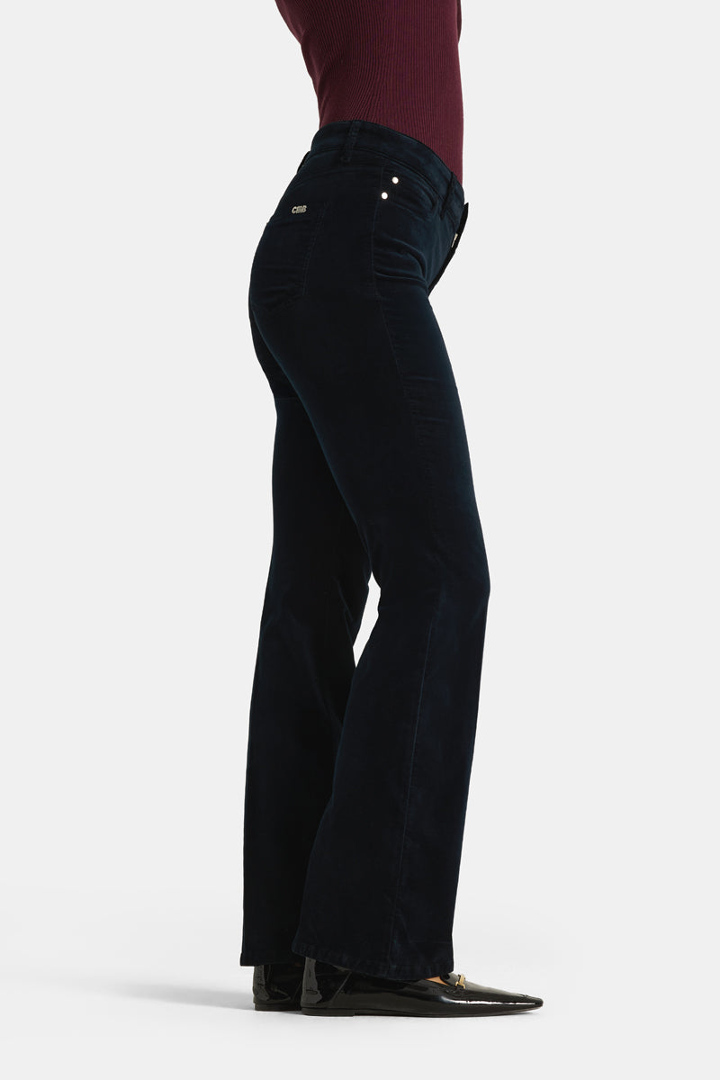 Pantalon évasé en velours Paris