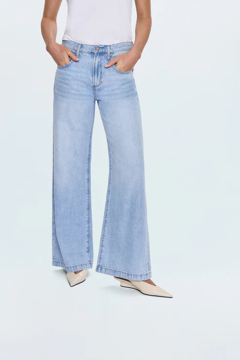 Jeans palazzo à taille basse Jadyn