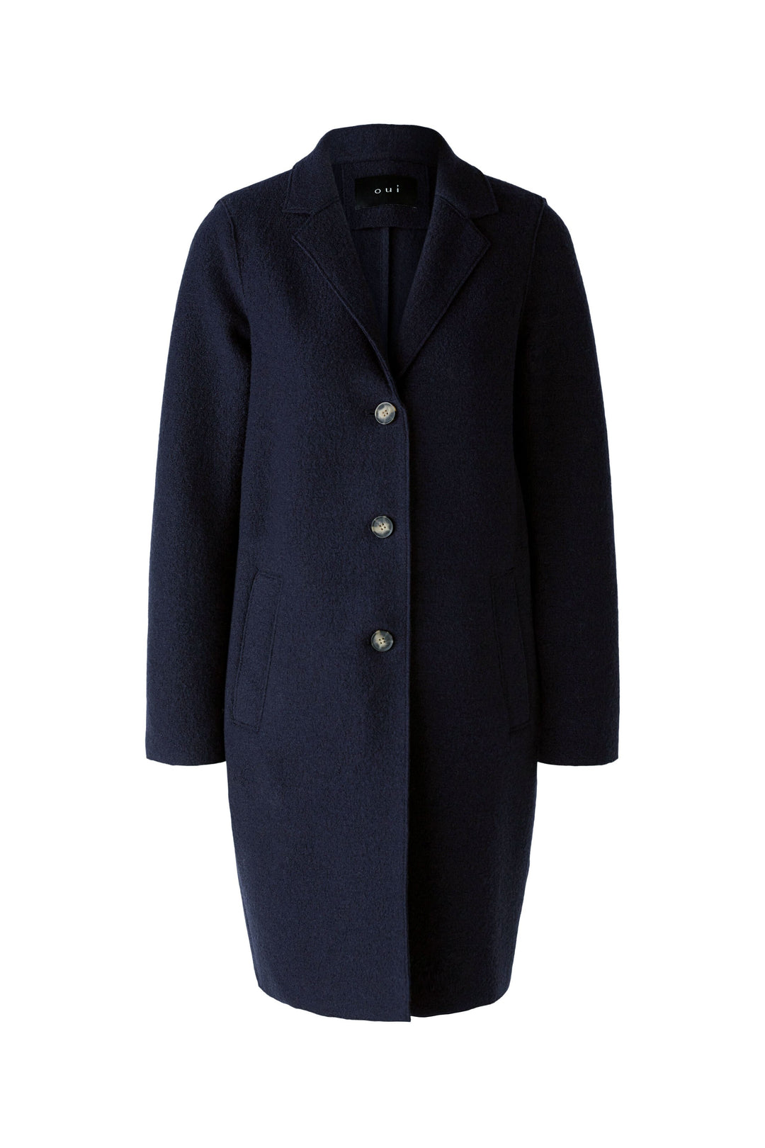 Manteau en laine bouillie Mayson - Marine