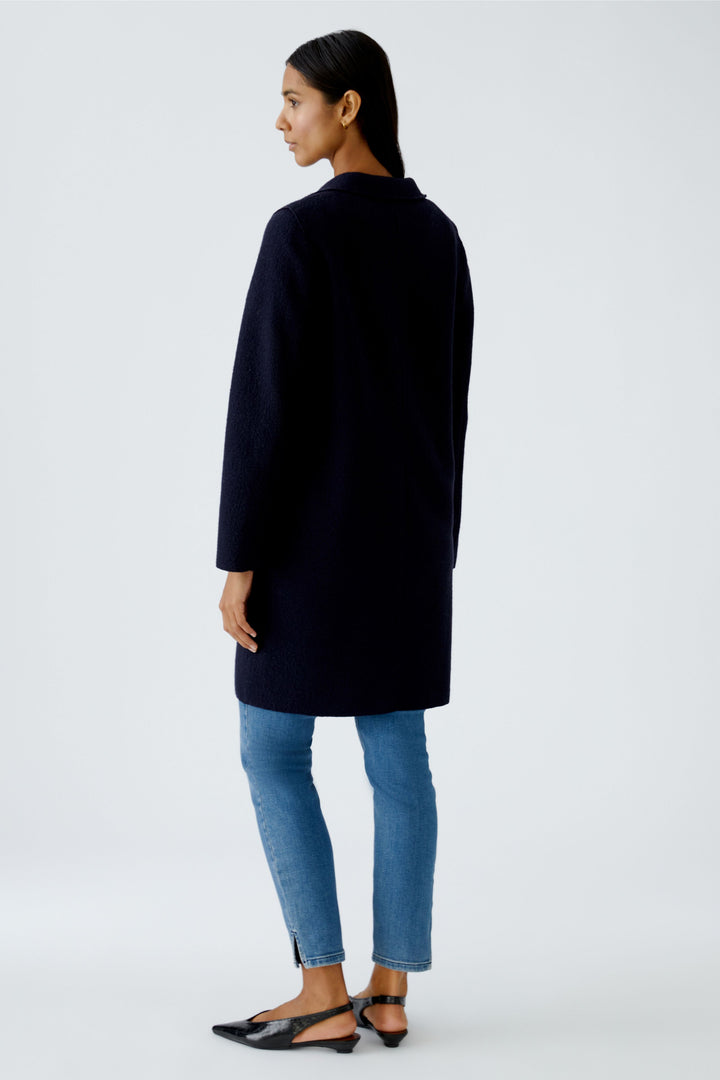Manteau en laine bouillie Mayson - Marine