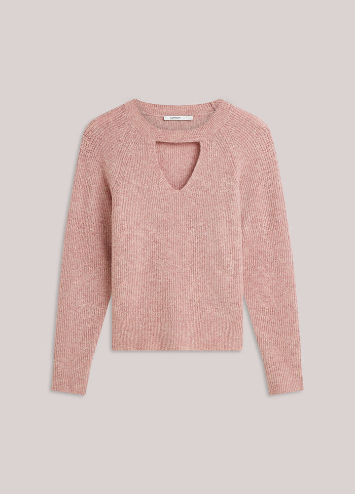 Pull texturé à encolure ajourée