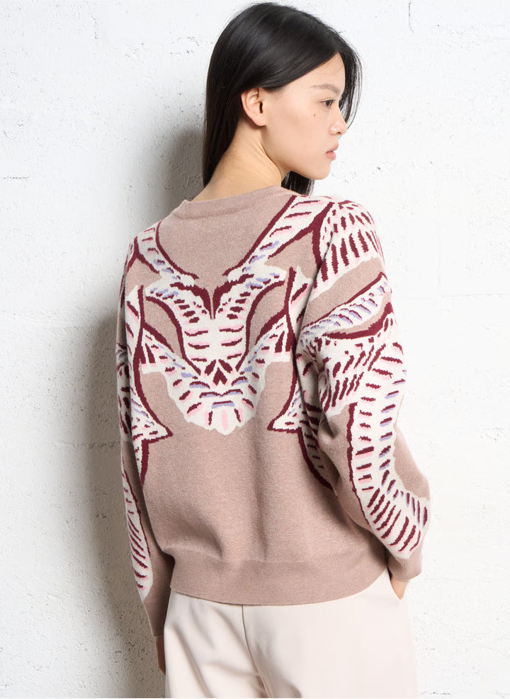 Pull en jacquard avec motif abstrait Pandori