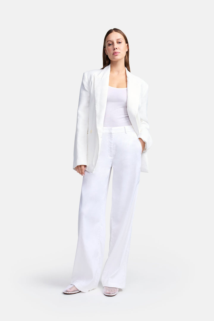 Pantalon en lin ample et long Mira
