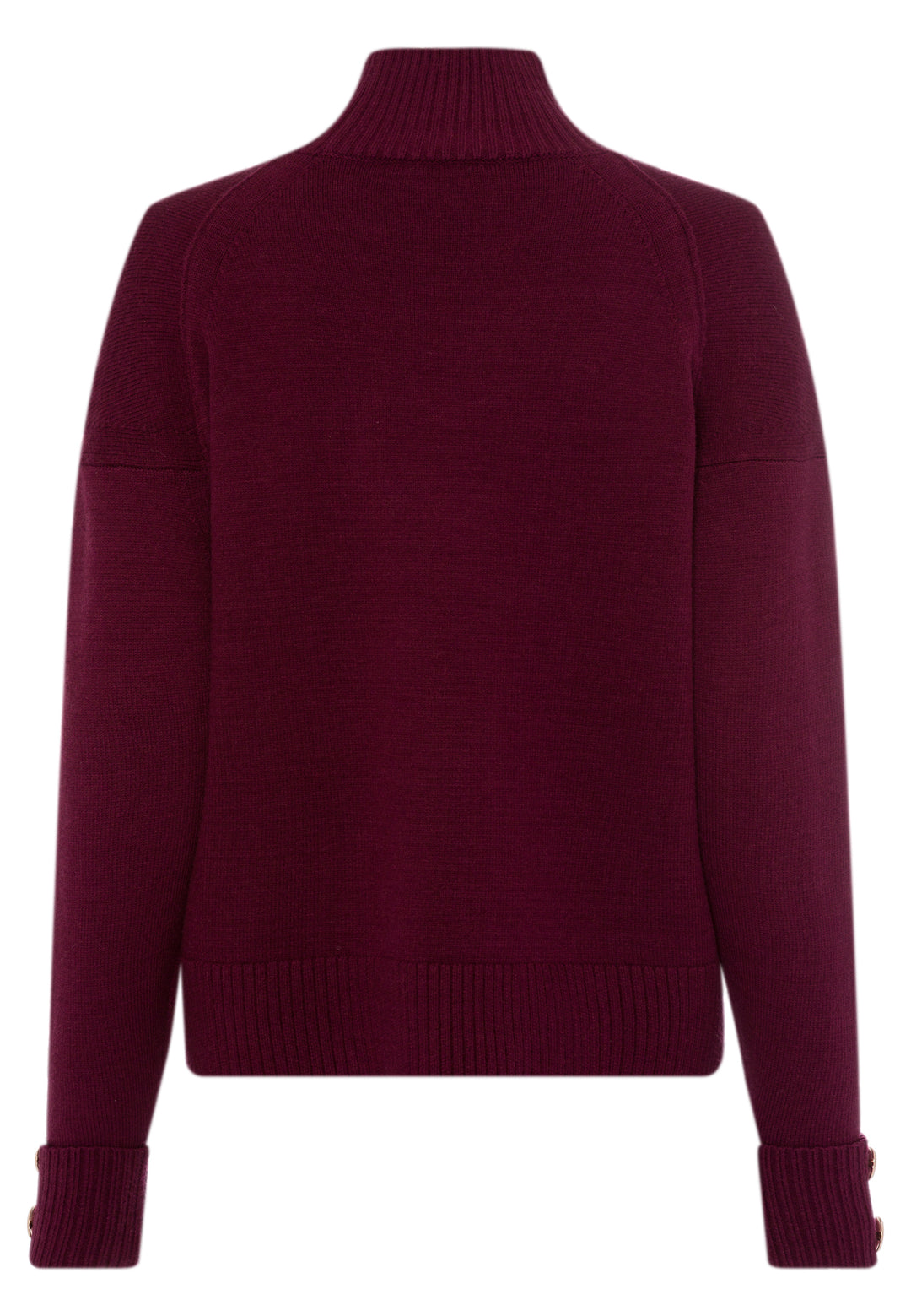 Pull avec boutons aux poignets et col montant