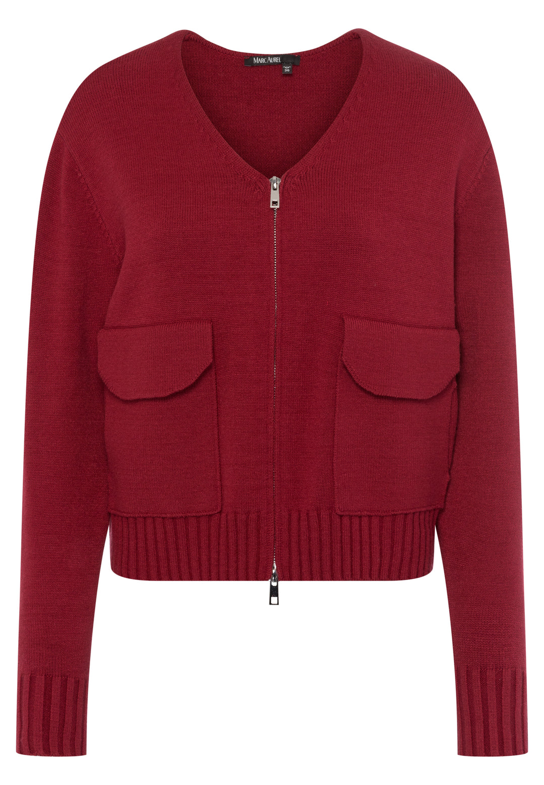 Cardigan zippé avec poches à rabat