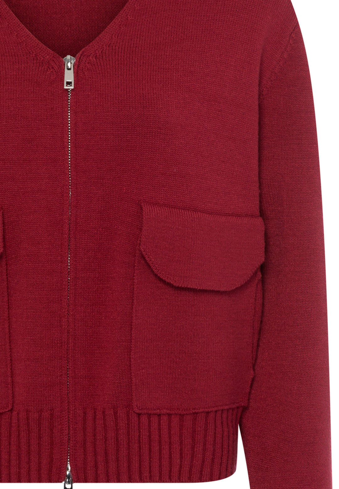 Cardigan zippé avec poches à rabat