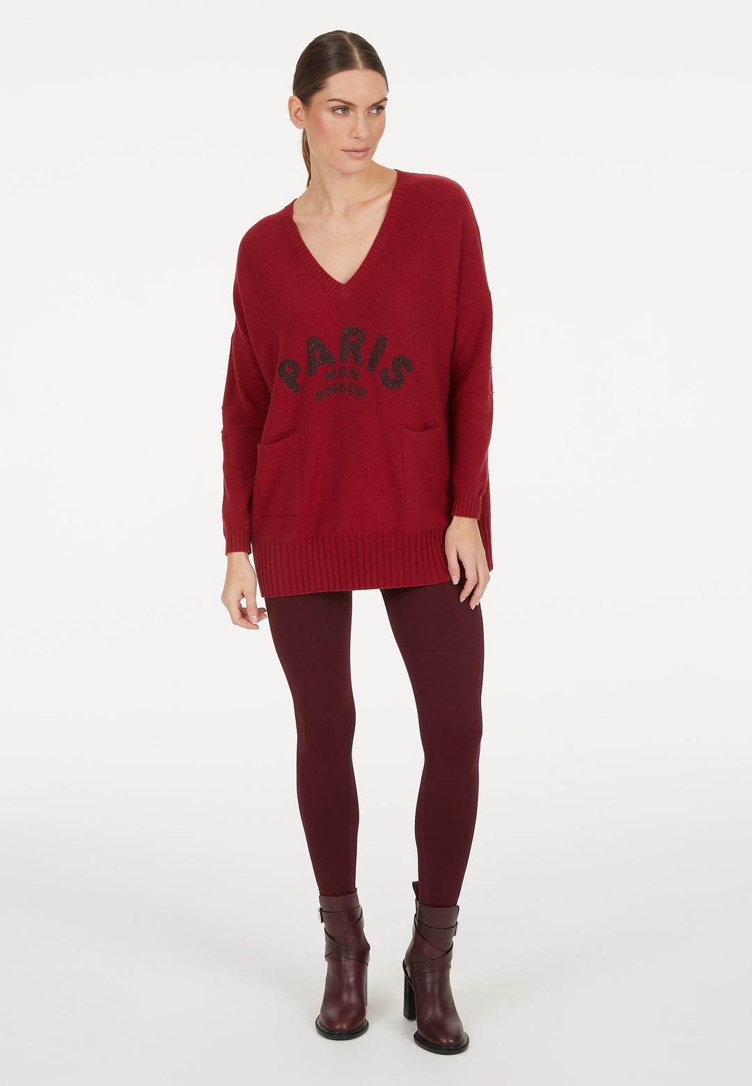 Pull avec écriture "Paris Mon Amour"