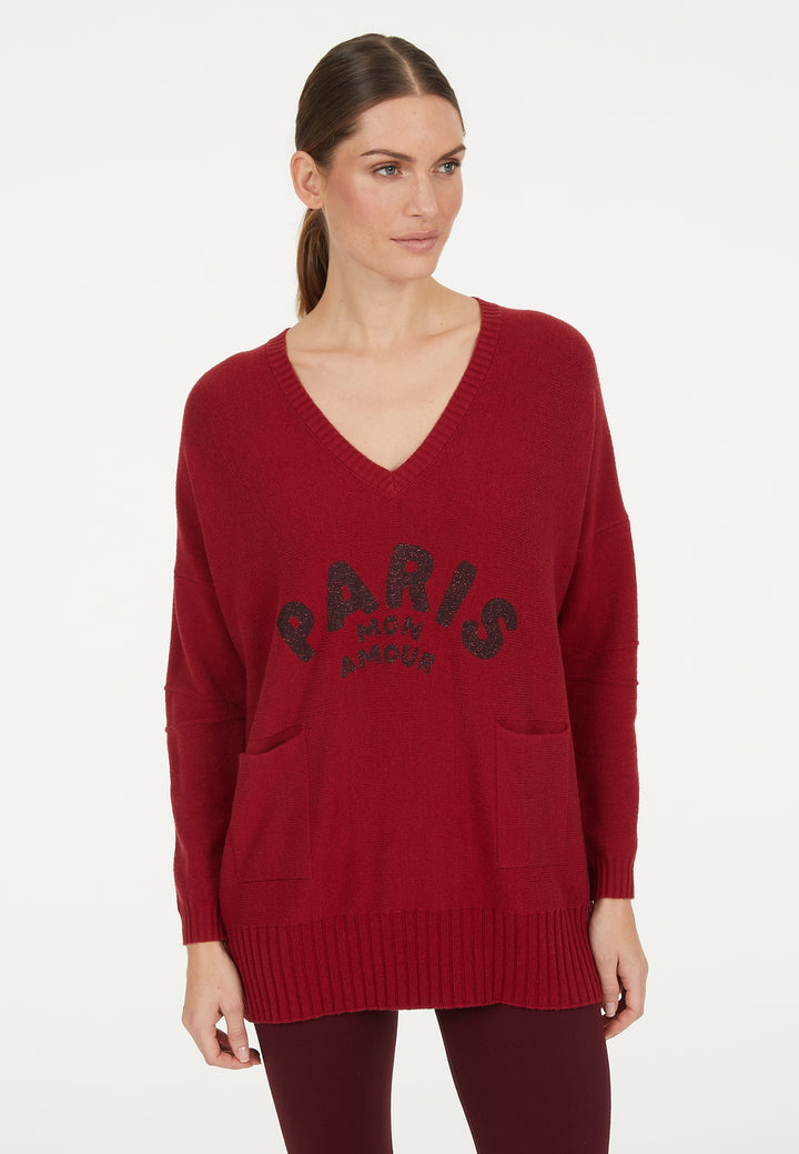 Pull avec écriture "Paris Mon Amour"