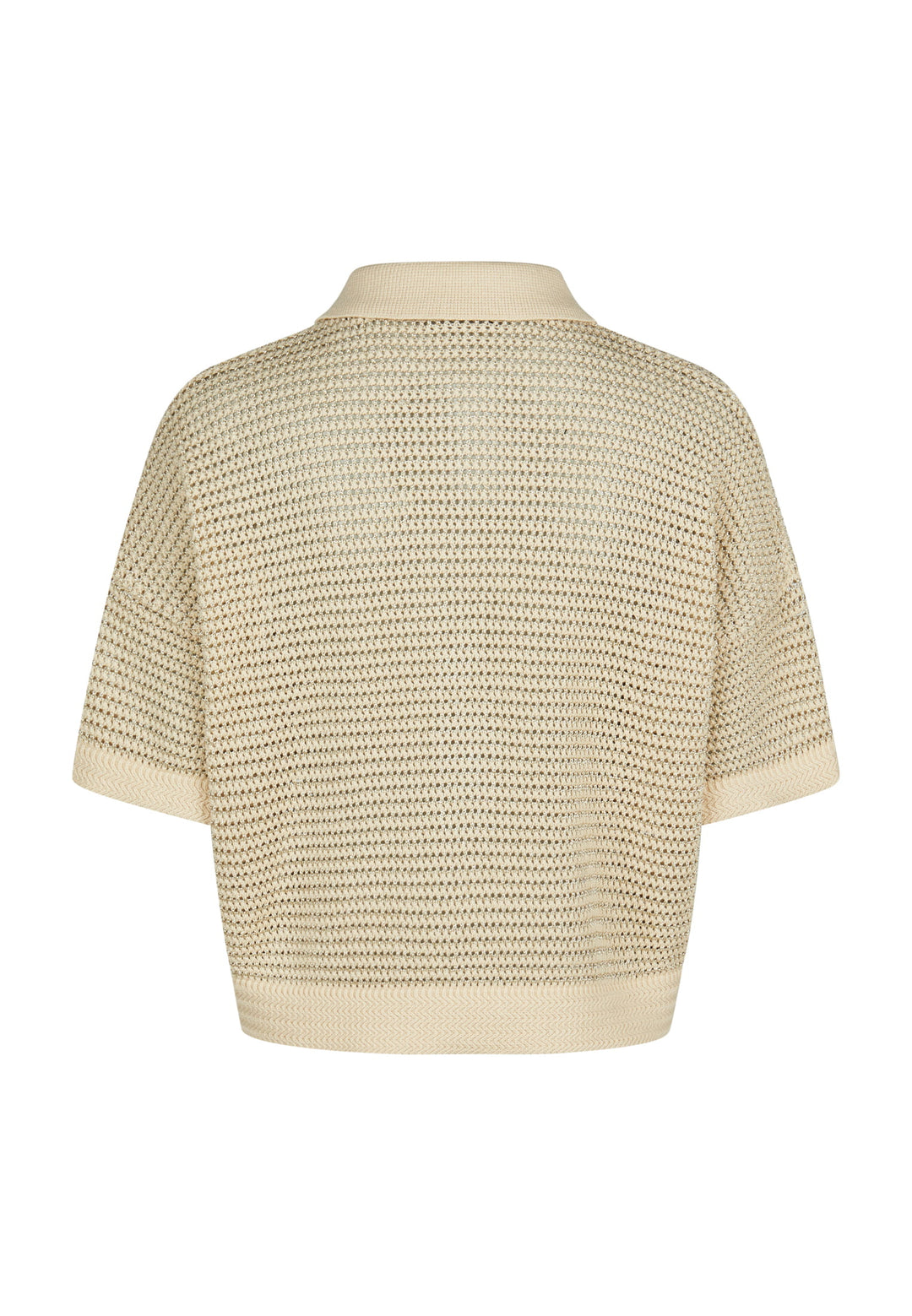 Polo en maille texturée avec fil lurex