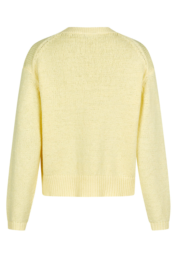 Pull en maille avec écusson citron