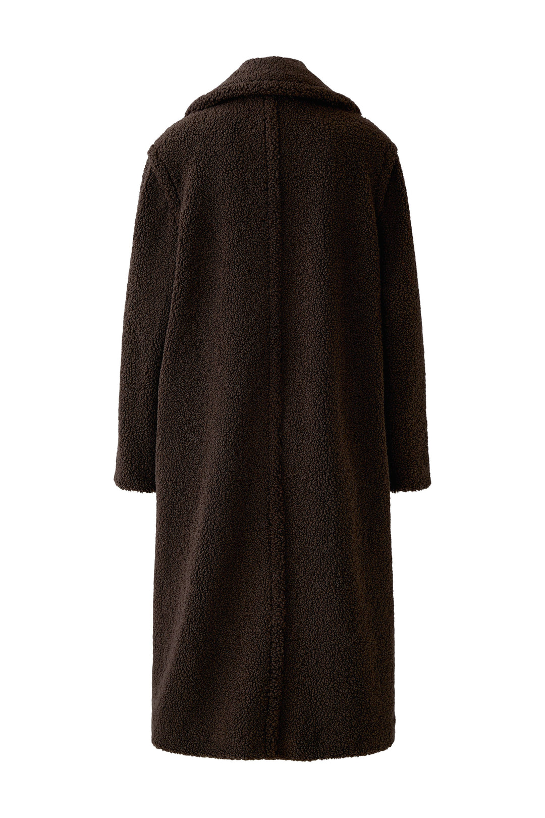Manteau long duveteux à larges revers