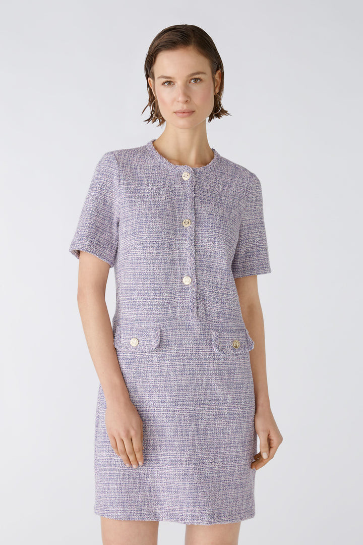 Robe en tweed extensible