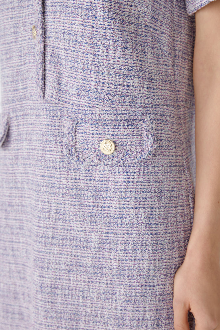 Robe en tweed extensible