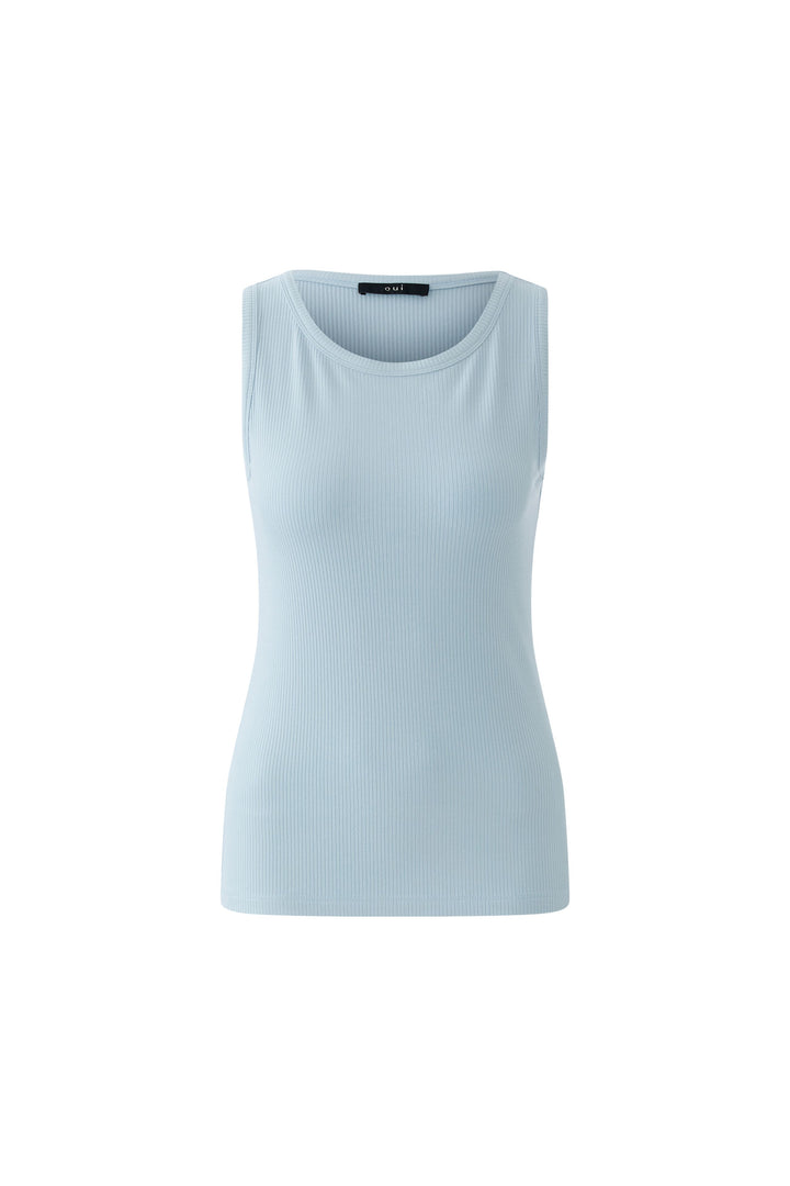 Camisole côtelée avec col rond Filiz