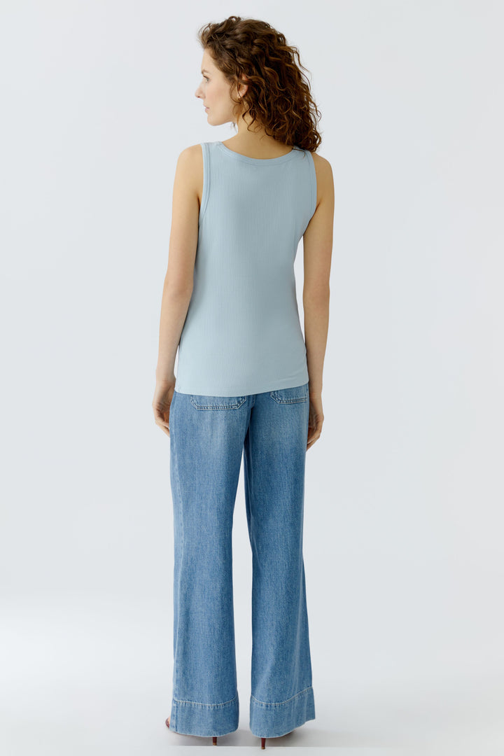 Camisole côtelée avec col rond Filiz