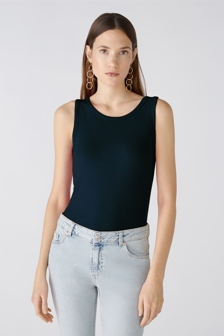 Camisole côtelée avec col rond Filiz