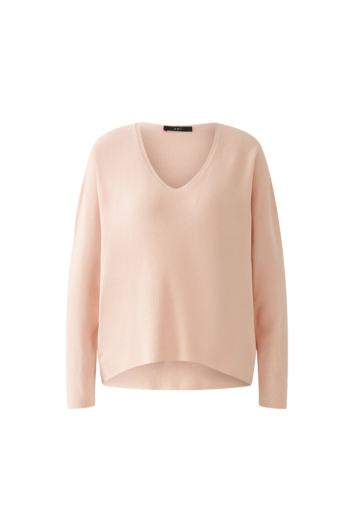 Pull en maille fine avec col V