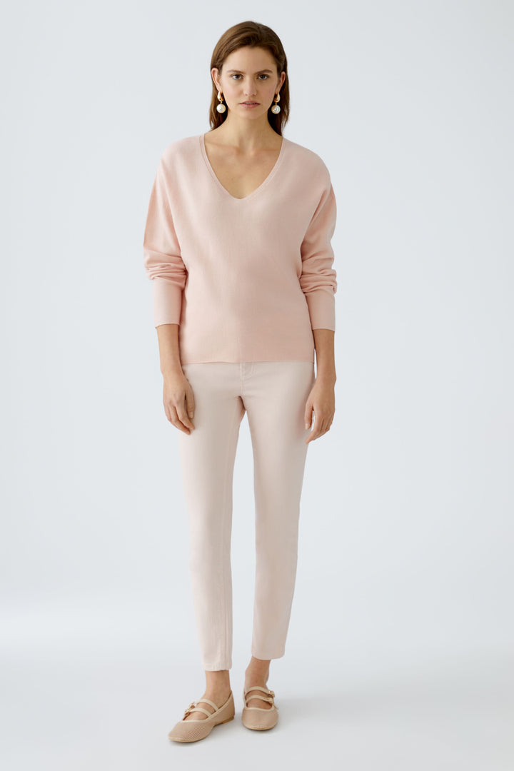 Pull en maille fine avec col V