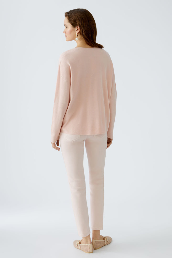 Pull en maille fine avec col V