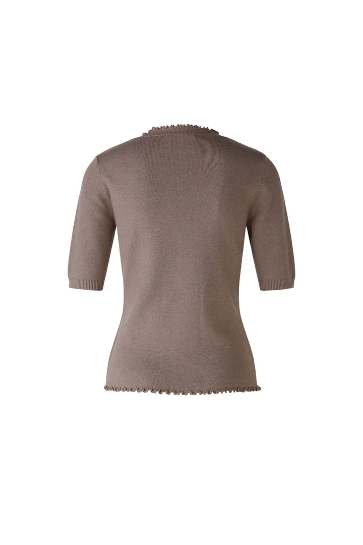 Pull féminin manches courtes à volants