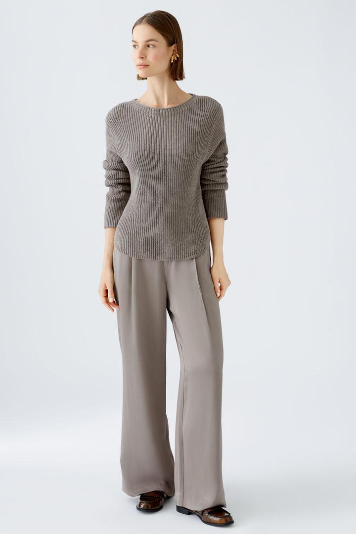 Pull en maille côtelée