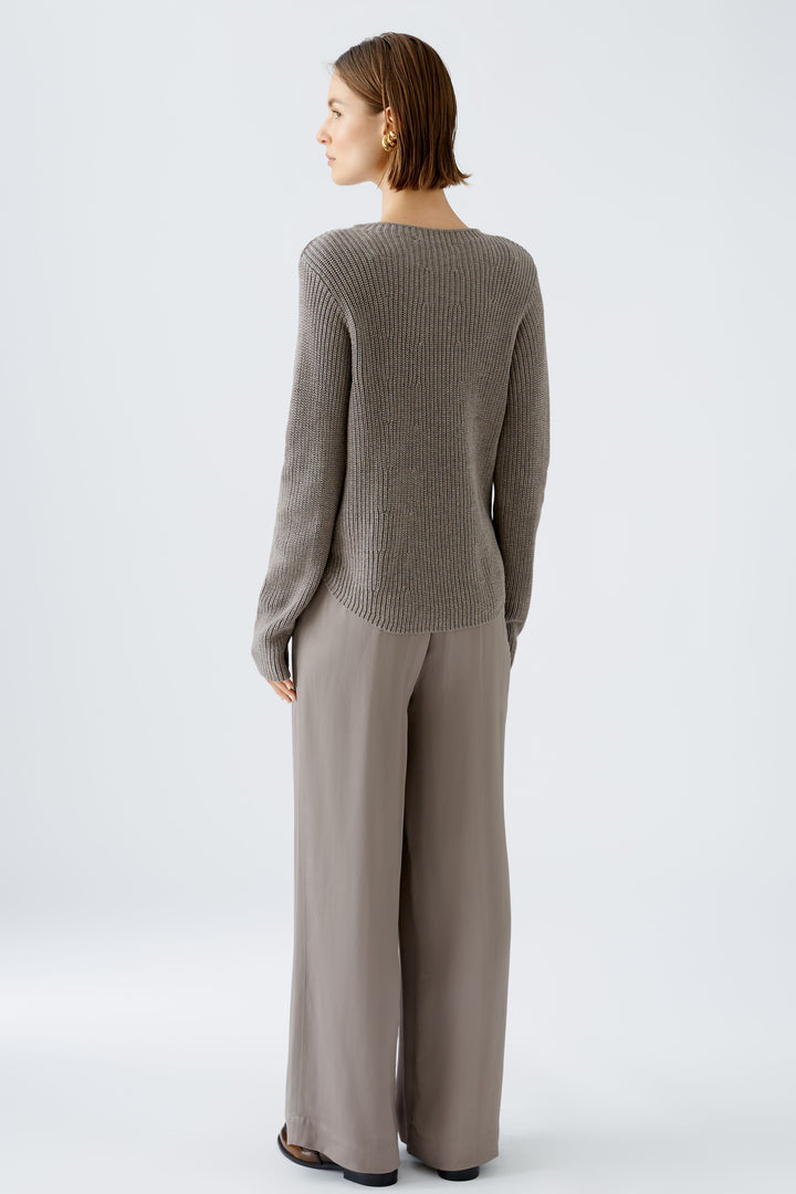 Pull en maille côtelée