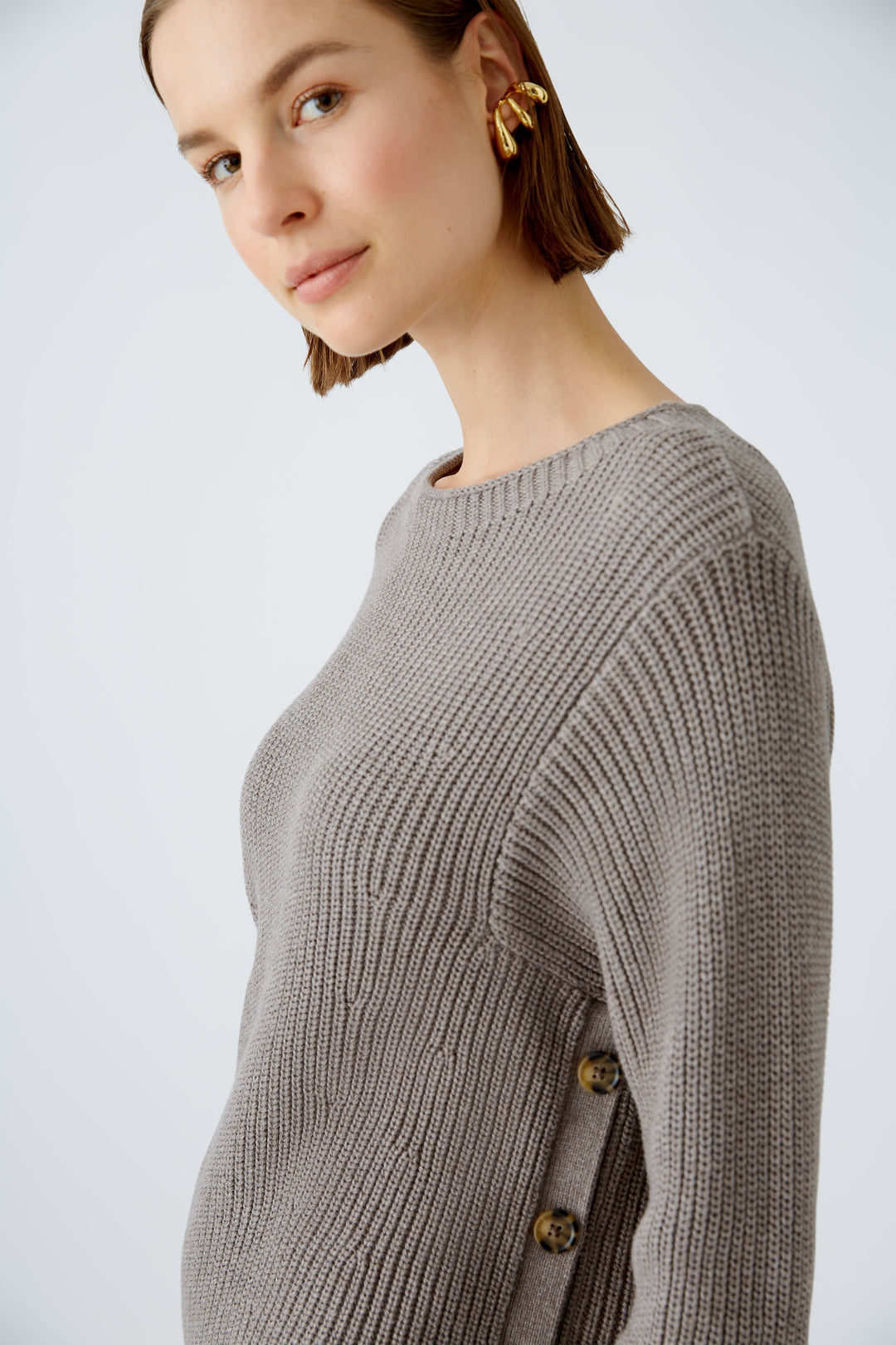 Pull en maille côtelée