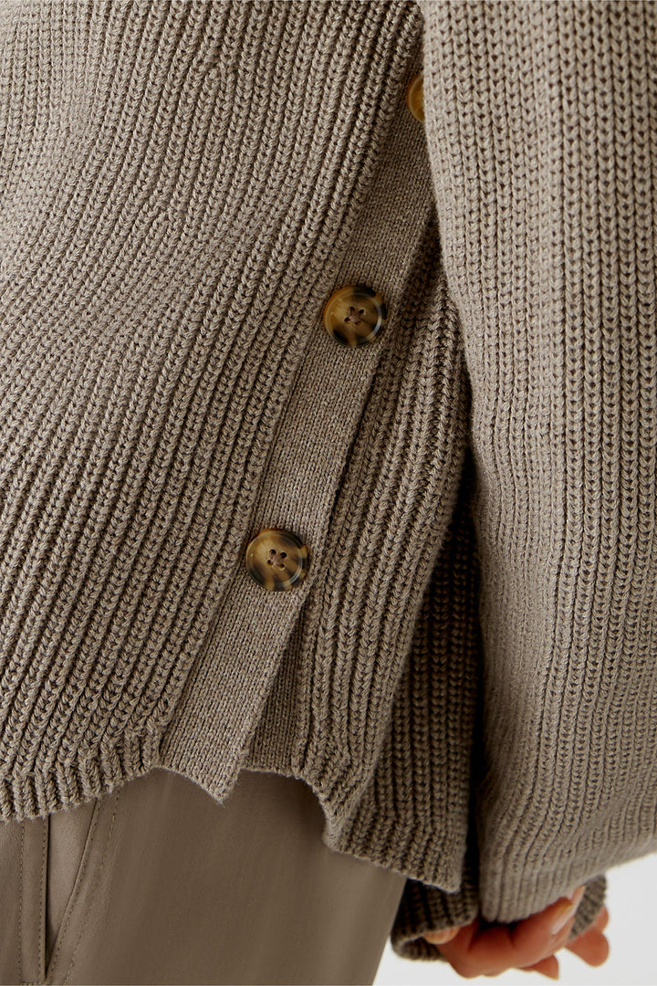 Pull en maille côtelée