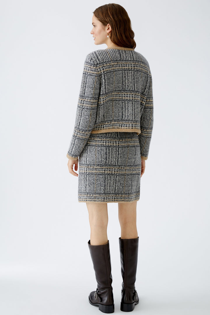 Cardigan tricot doux carreaux
