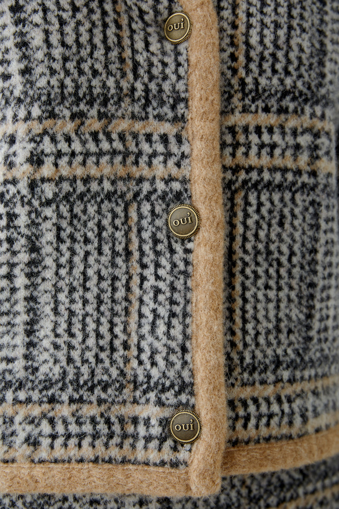 Cardigan tricot doux carreaux