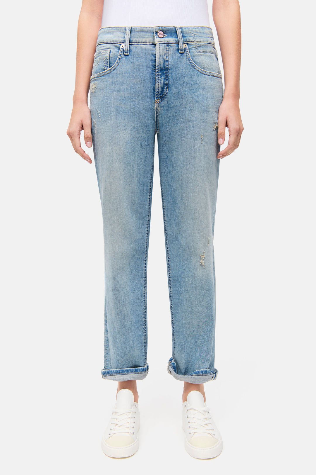Jeans Gaia droit à revers