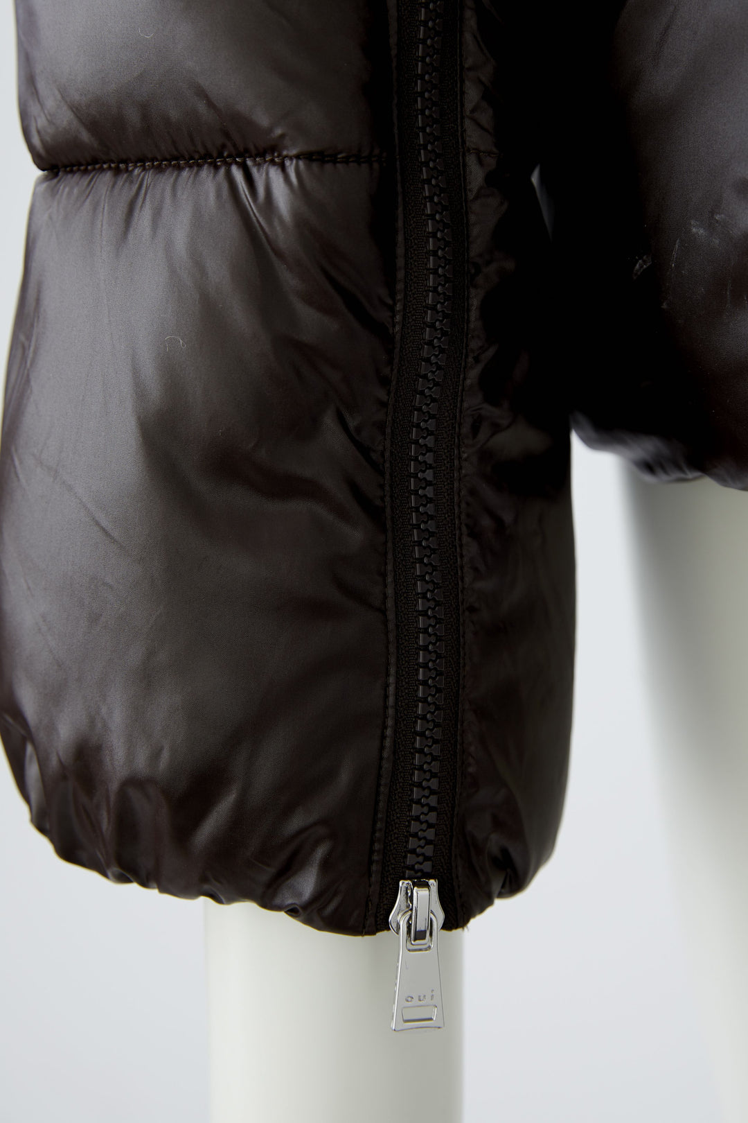 Manteau matelassé court avec col cheminée