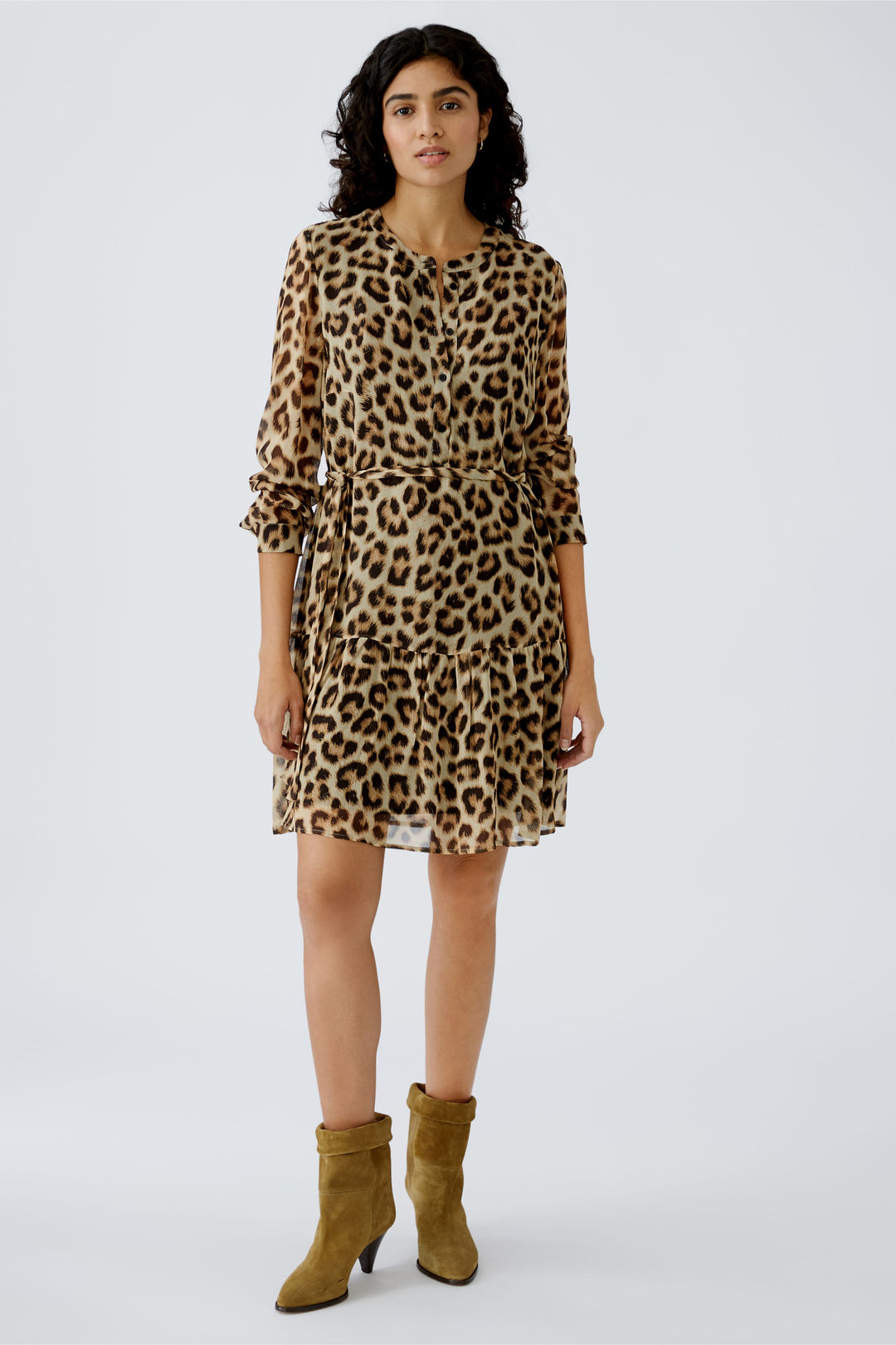 Robe courte avec imprimé léopard