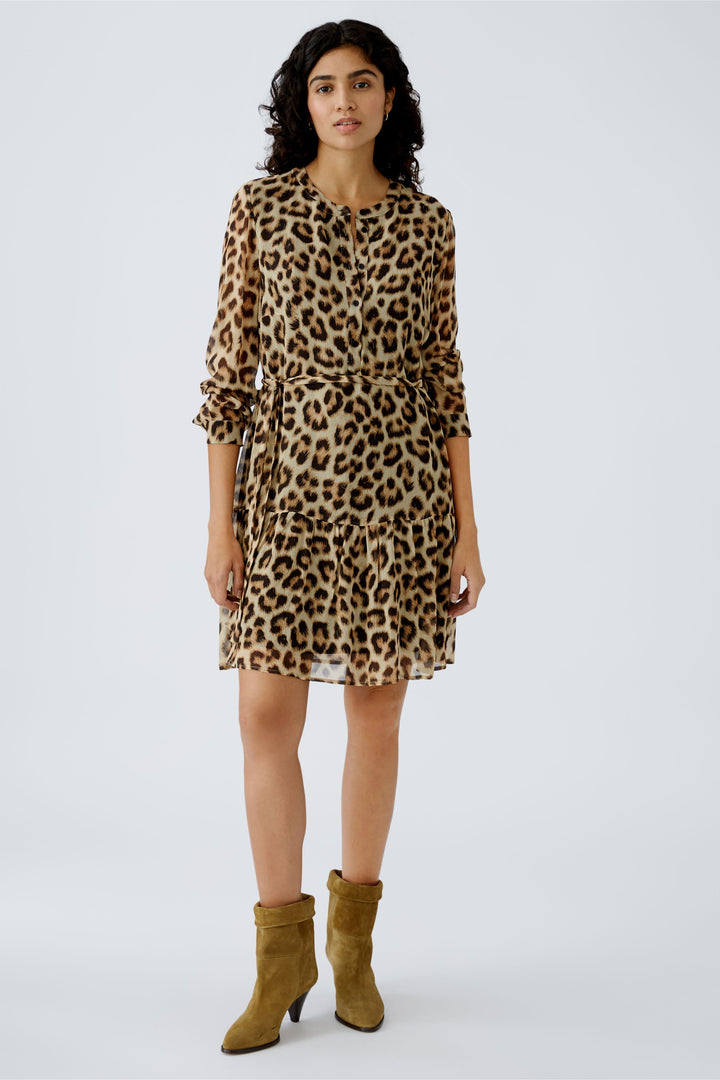Robe courte avec imprimé léopard