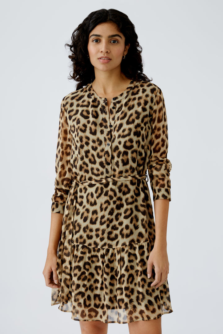 Robe courte avec imprimé léopard