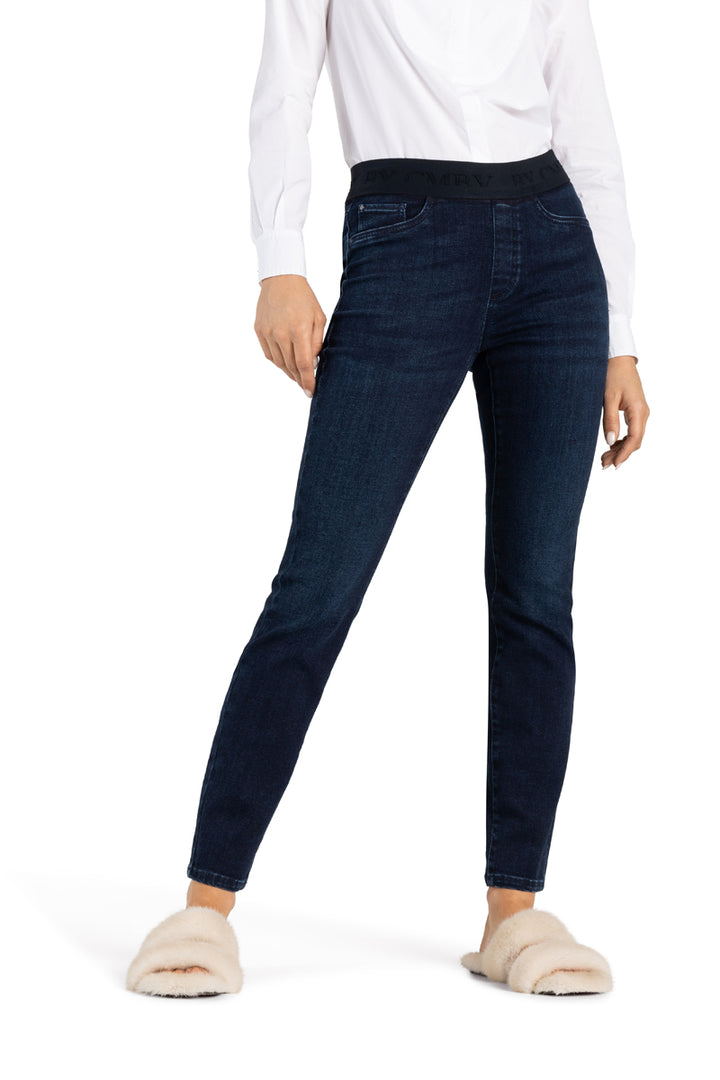 Jeans Cambio taille élastique Philia - foncée