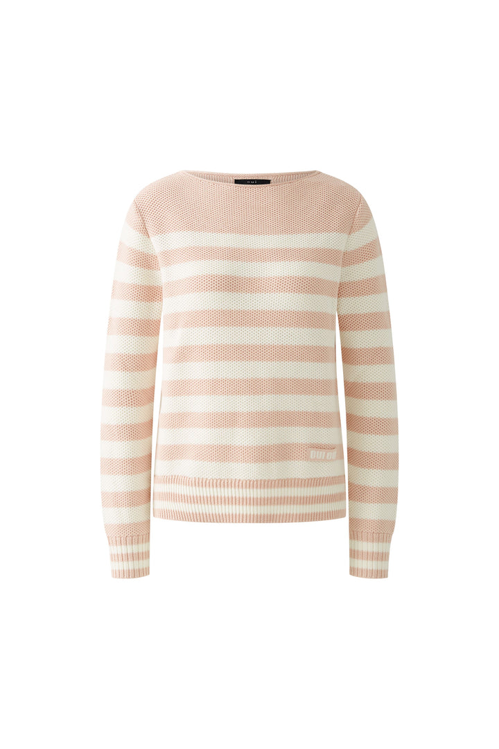 Pull en coton texturé avec rayures