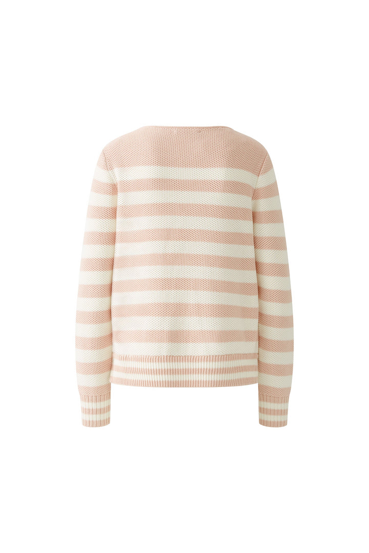 Pull en coton texturé avec rayures