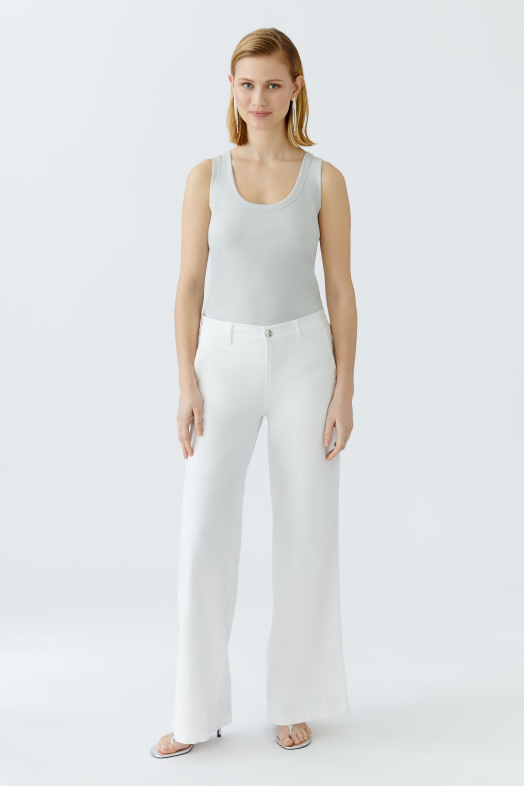 Camisole ajustée côtelée avec fini lustré