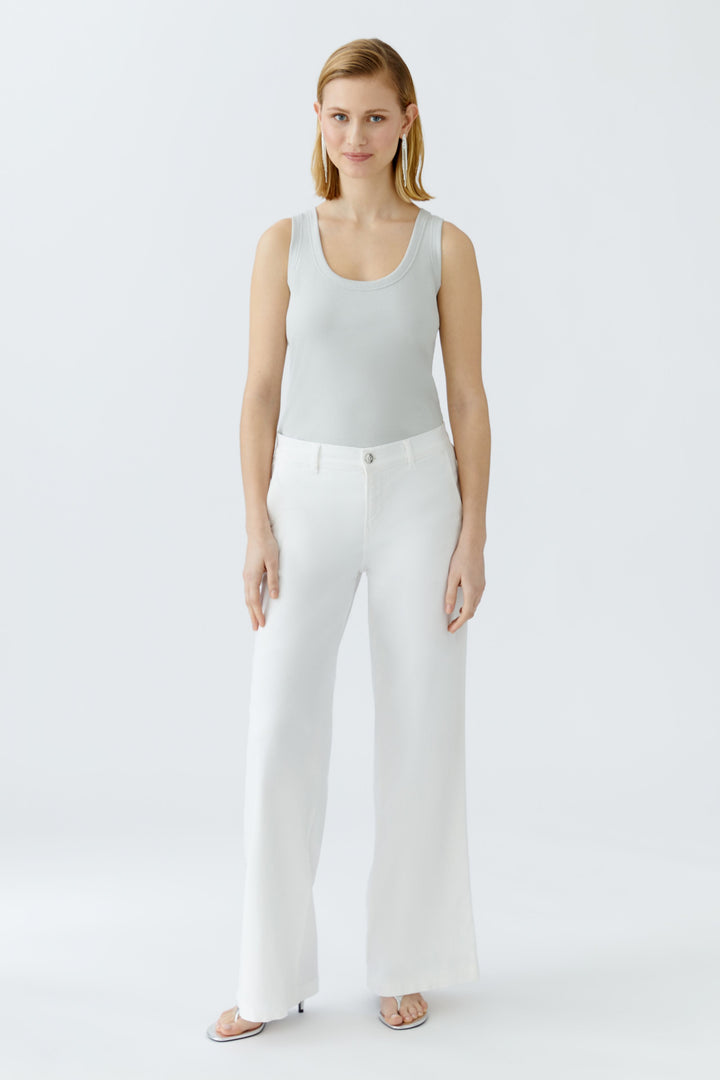 Camisole ajustée côtelée avec fini lustré