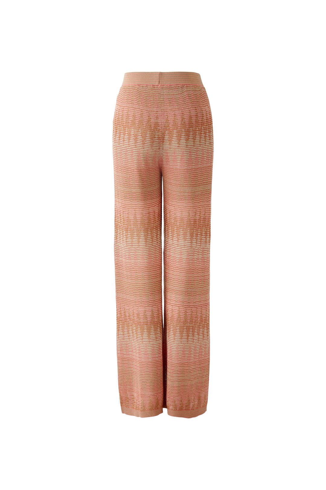 Pantalon en maille avec motif jacquard satiné